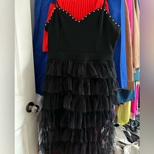 Black classy dress with mesh